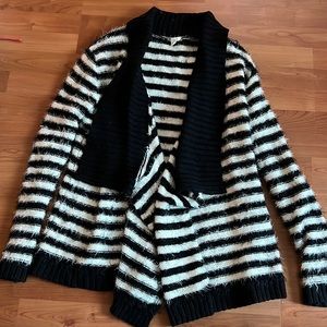 Black and White Fuzzy Sweater